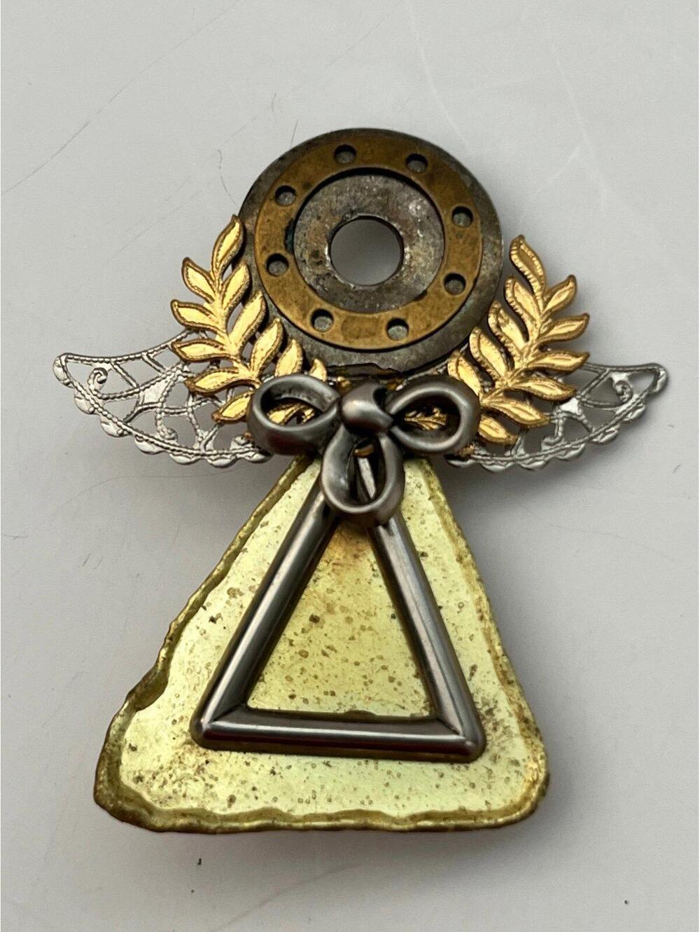 mixed-metal angel brooch pin - Treska
